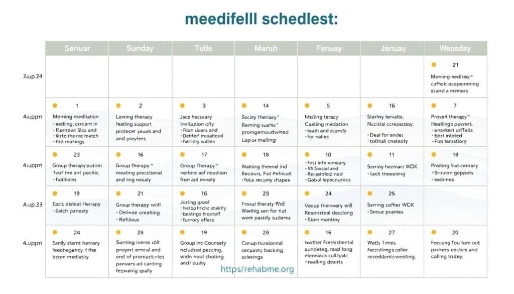 alcohol rehab schedule